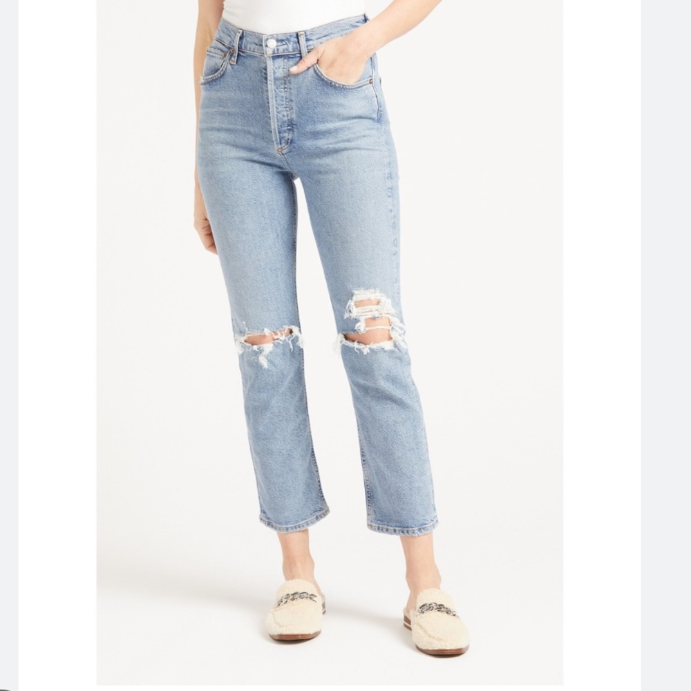 Agolde Riley high rise straight Jean size 28 - Picture 2 of 9